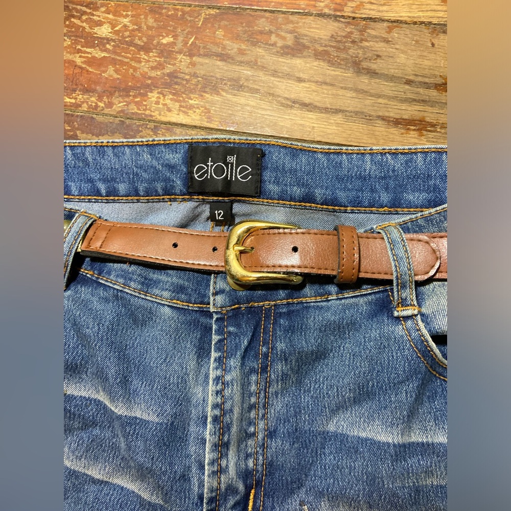 "Y2K Butterfly Embroidered + Jeweled Denim Bootcut Jeans - Etoile Size 12 Women' - Picture 6 of 9